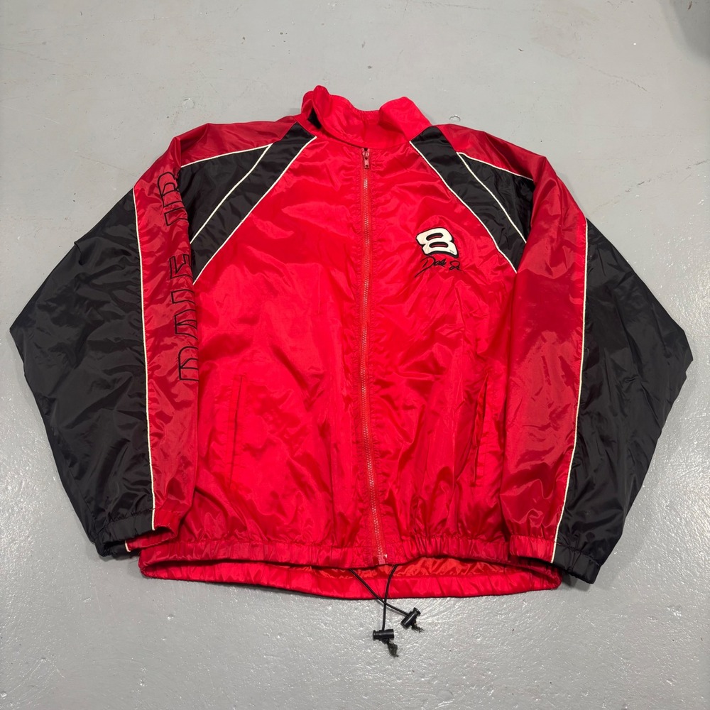 Winners Circle Dale Earnhardt Jr #8 NASCAR Windbreaker Jacket Red Black XL